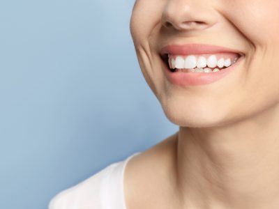closeup of woman smiling