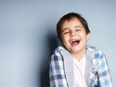young boy smiling
